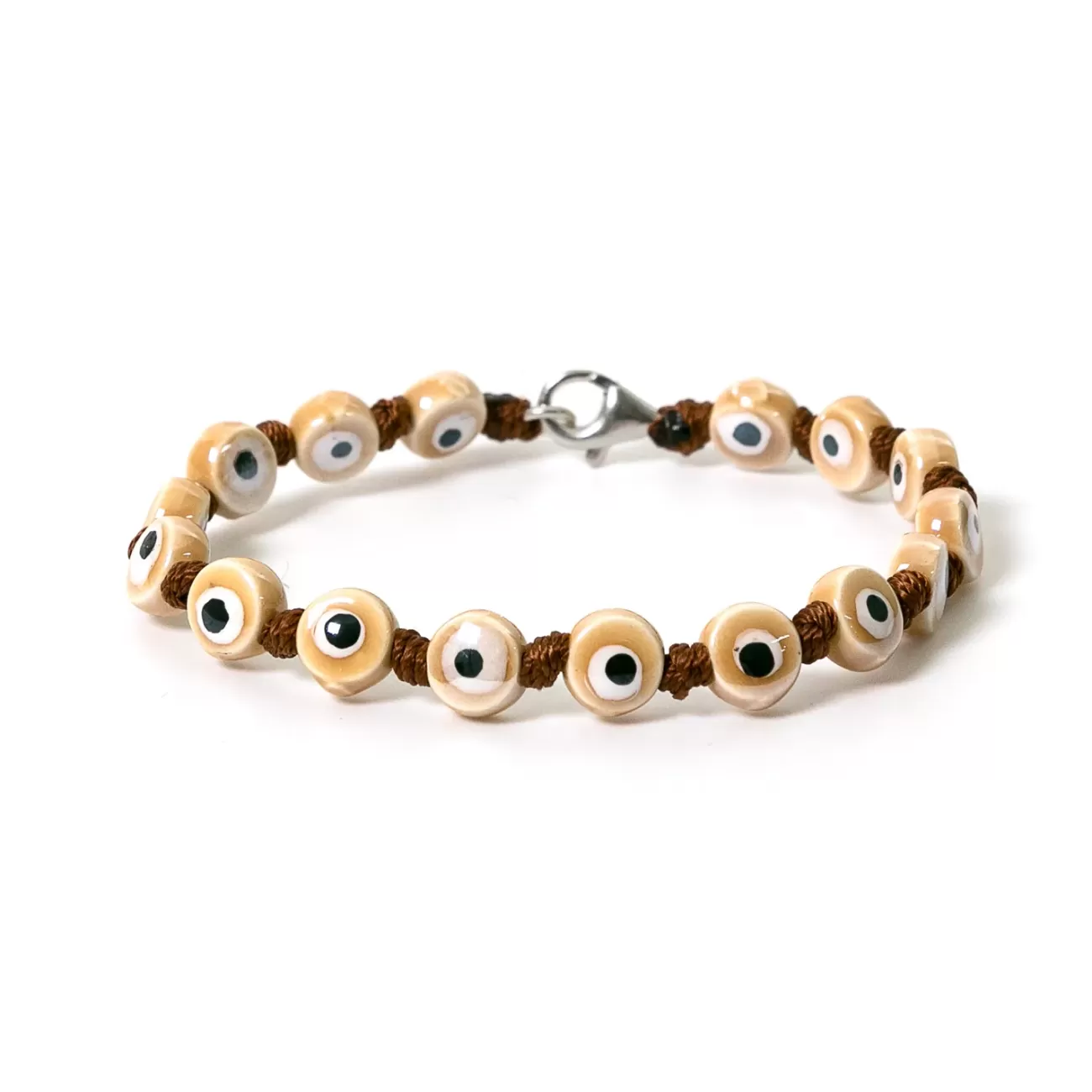 Shop Bracciale Lucky beige Uomo Bracciali Serie Lucky