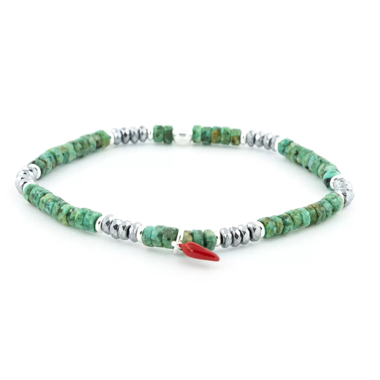 Shop Bracciale Suerte dark green Uomo Bracciali Con Pietre | Bracciali Serie Suerte